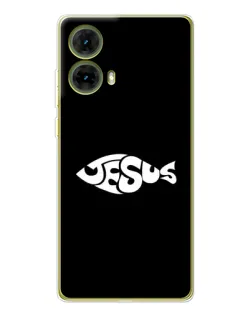 Чехол для Motorola MOTO G85 с картинкой «Рыба Jesus»