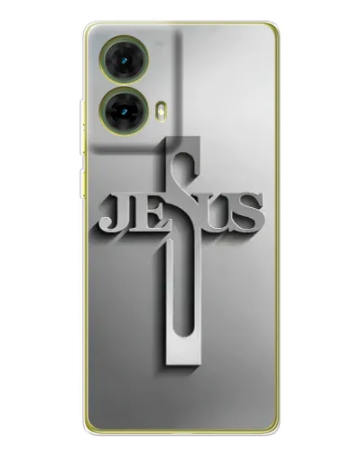 Чехол для Motorola MOTO G85 с картинкой «Металлический крест Jesus» Чехол для Motorola MOTO G85 с картинкой «Металлический крест Jesus»