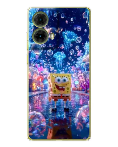 Чехол для Motorola MOTO G85 с картинкой «Неоновый океан»