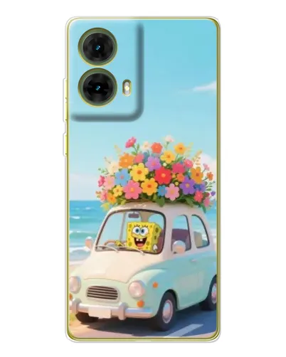 Чехол для Motorola MOTO G85 с картинкой «Автомобильное путешествие»