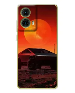 Чехол для Motorola MOTO G85 с картинкой «Cybertruck на Марсе»