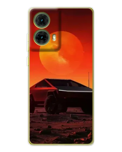 Чехол для Motorola MOTO G85 с картинкой «Cybertruck на Марсе»