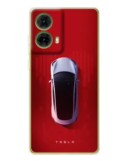Чехол для Motorola MOTO G85 с картинкой «Tesla Top View»