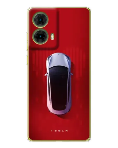 Чехол для Motorola MOTO G85 с картинкой «Tesla Top View»