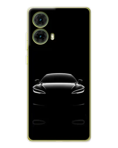 Чехол для Motorola MOTO G85 с картинкой «Силуэт Tesla Night»