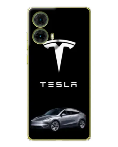 Чехол для Motorola MOTO G85 с картинкой «Tesla Model Y»
