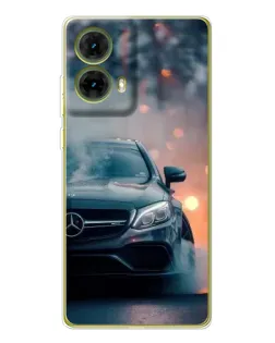 Чехол для Motorola MOTO G85 с картинкой «Mercedes — ночной город»