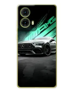 Чехол для Motorola MOTO G85 с картинкой «Темный Mercedes AMG»