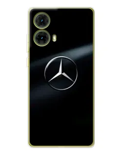 Чехол для Motorola MOTO G85 с картинкой «Mercedes на металле»