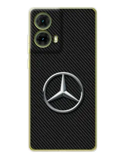 Чехол для Motorola MOTO G85 с картинкой «Карбоновый Mercedes стиль»