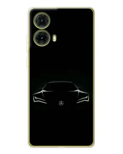 Чехол для Motorola MOTO G85 с картинкой «Mercedes — силуэт авто»