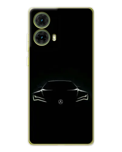 Чехол для Motorola MOTO G85 с картинкой «Mercedes — силуэт авто» Чехол для Motorola MOTO G85 с картинкой «Mercedes — силуэт авто»