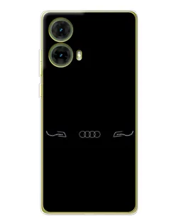 Чехол для Motorola MOTO G85 с картинкой «Audi — световой подпись»