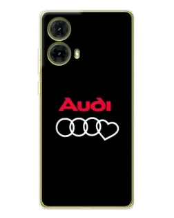 Чехол для Motorola MOTO G85 с картинкой «Логотип Audi Heart»