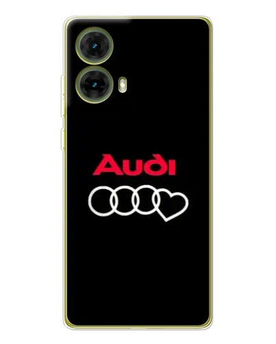 Чехол для Motorola MOTO G85 с картинкой «Логотип Audi Heart»
