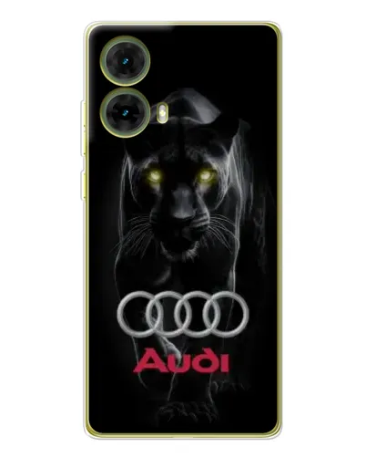 Чехол для Motorola MOTO G85 с картинкой «Пантера и Audi»