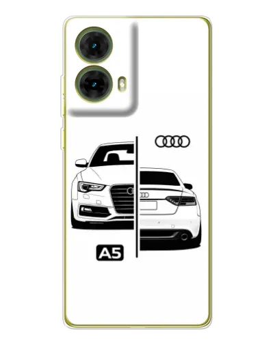 Чехол для Motorola MOTO G85 с картинкой «Audi — контрастный дизайн»