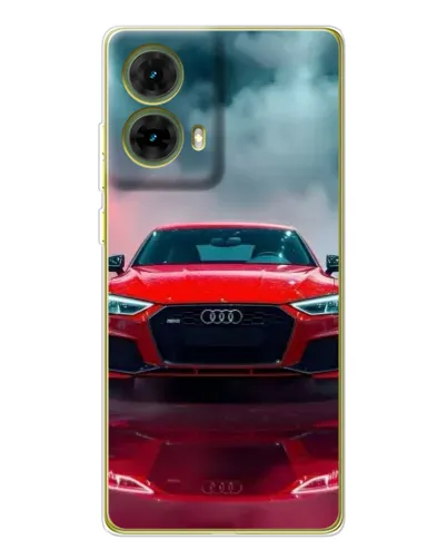 Чехол для Motorola MOTO G85 с картинкой «Audi RS — красный стиль»
