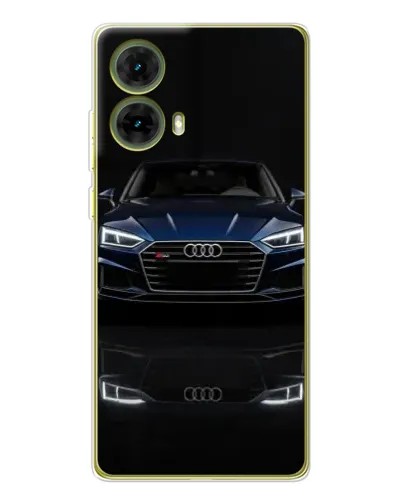 Чехол для Motorola MOTO G85 с картинкой «Audi — ночное отражение»