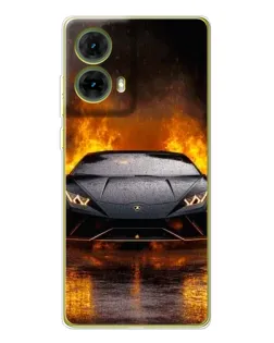 Чехол для Motorola MOTO G85 с картинкой «Lamborghini в огне» Чехол для Motorola MOTO G85 с картинкой «Lamborghini в огне»
