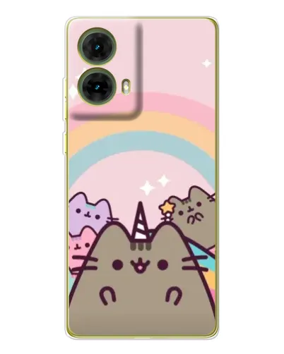 Чехол для Motorola MOTO G85 с картинкой «Единорог Pusheen»