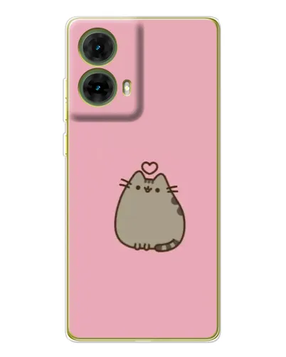 Чехол для Motorola MOTO G85 с картинкой «Pusheen сердце»