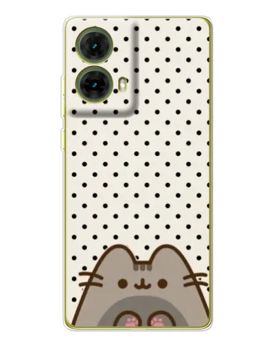 Чехол для Motorola MOTO G85 с картинкой «Пушин в горошек»