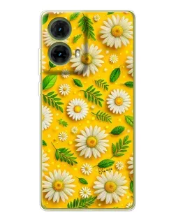 Чехол для Motorola MOTO G85 с картинкой «Ромашковое солнце»