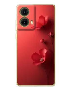Чехол для Motorola MOTO G85 с картинкой «Маковые соцветия»