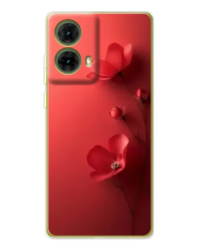 Чехол для Motorola MOTO G85 с картинкой «Маковые соцветия»