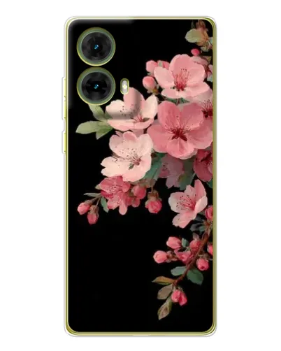 Чехол для Motorola MOTO G85 с картинкой «Розовая ветка сакуры»