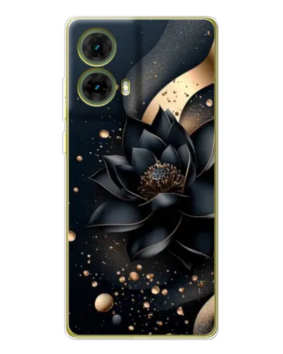 Чехол для Motorola MOTO G85 с картинкой «Черный лотос»