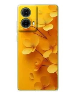 Чехол для Motorola MOTO G85 с картинкой «Золотые лепестки»