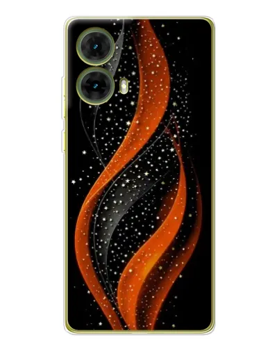 Чехол для Motorola MOTO G85 с картинкой «Огненная звездная волна»