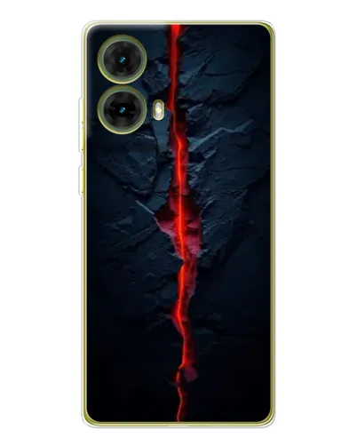 Чехол для Motorola MOTO G85 с картинкой «Kрасная лавовая трещина»