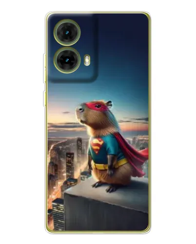 Чехол для Motorola MOTO G85 с картинкой «Капи-мен супергерой»