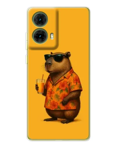 Чехол для Motorola MOTO G85 с картинкой «Капибара на отдыхе»