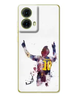 Чехол для Motorola MOTO G85 с картинкой «Акварельный Месси Барселона»