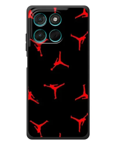 Чехол для Motorola MOTO G86 Power с картинкой «Jordan Red Pattern»