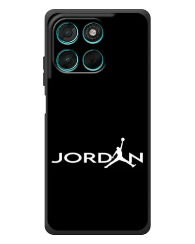 Чехол для Motorola MOTO G86 Power с картинкой «Jordan White Logo»
