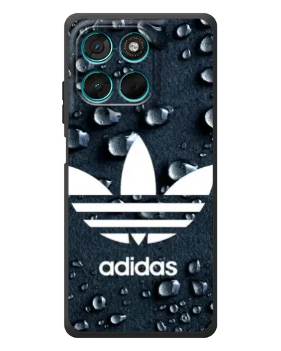 Чехол для Motorola MOTO G86 Power с картинкой «Adidas Trefoil Blue»