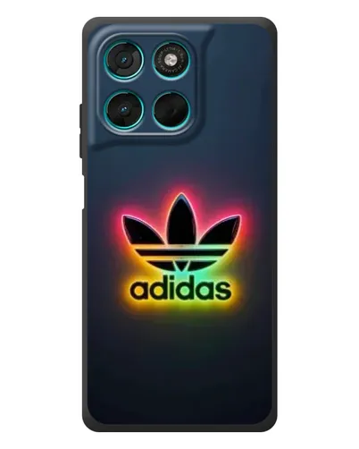 Чехол для Motorola MOTO G86 Power с картинкой «Неоновый Adidas»