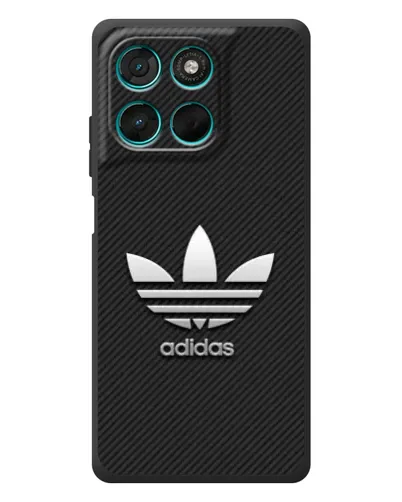 Чехол для Motorola MOTO G86 Power с картинкой «Adidas Карбоновая текстура»