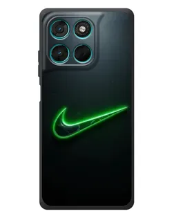 Чехол для Motorola MOTO G86 Power с картинкой «Неоновый контур Nike»
