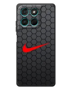 Чехол для Motorola MOTO G86 Power с картинкой «Nike — карбоновая сетка»