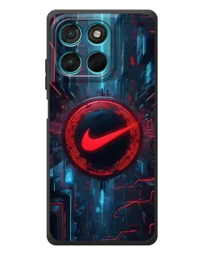 Чехол для Motorola MOTO G86 Power с картинкой «Техногенный стиль Nike»