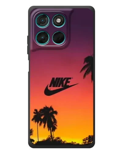 Чехол для Motorola MOTO G86 Power с картинкой «Nike на закате солнца»
