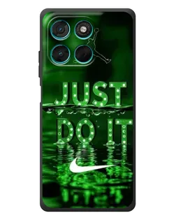 Чехол для Motorola MOTO G86 Power с картинкой «Зеленый неоновый Nike»