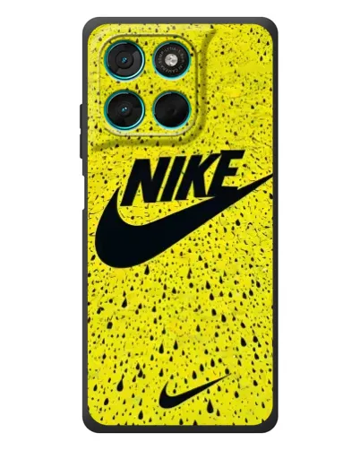 Чехол для Motorola MOTO G86 Power с картинкой «Желтый текстурный Nike»