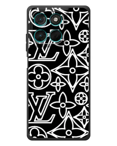 Чехол для Motorola MOTO G86 Power с картинкой «Черно-белый узор LV» Чехол для Motorola MOTO G86 Power с картинкой «Черно-белый узор LV»
